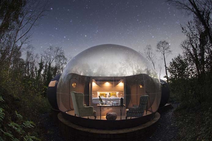 Finn Lough Bubble Domes in County Fermanagh Northern Ireland